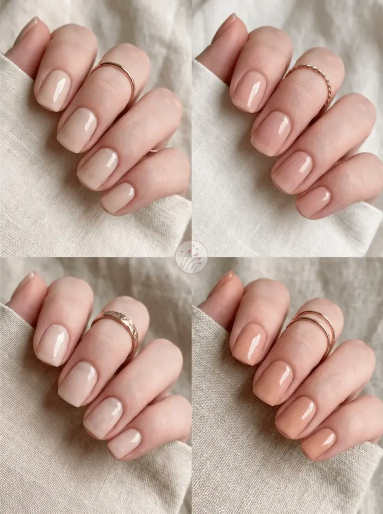 Clean Girl Nude Nails Aesthetic