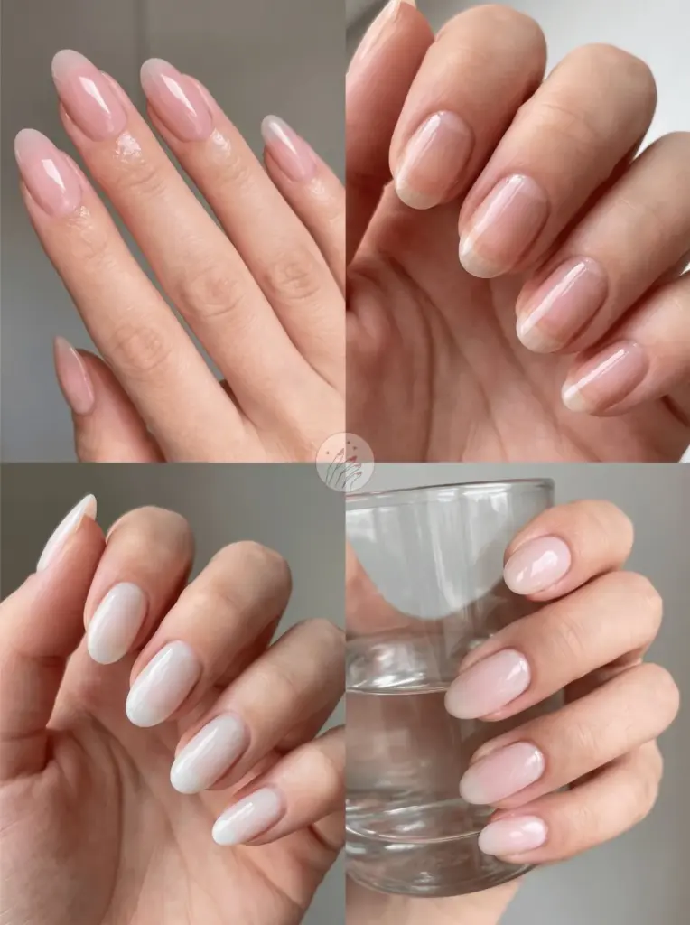 Clean Girl Oval Nail Aesthetic