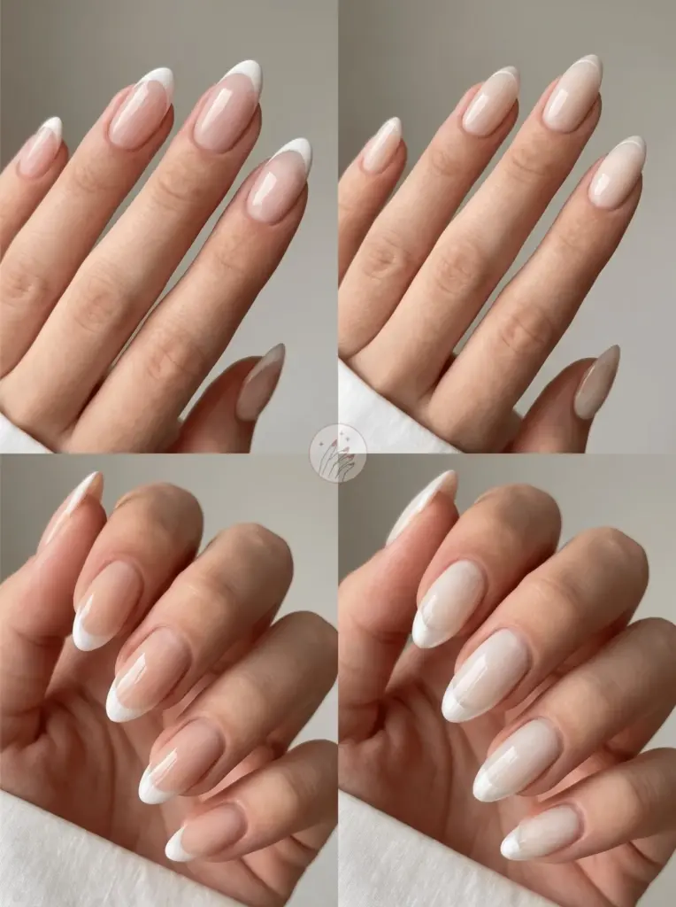 Delicate Almond French Tip Nails
