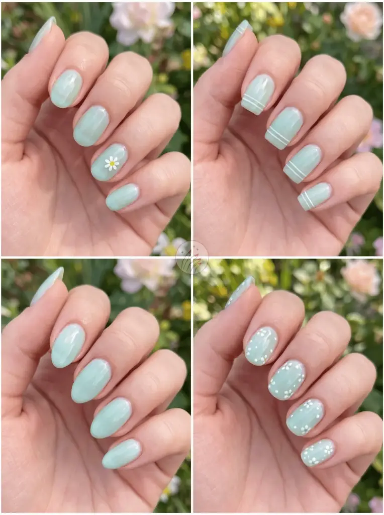 Fresh Mint Green Nail Inspiration