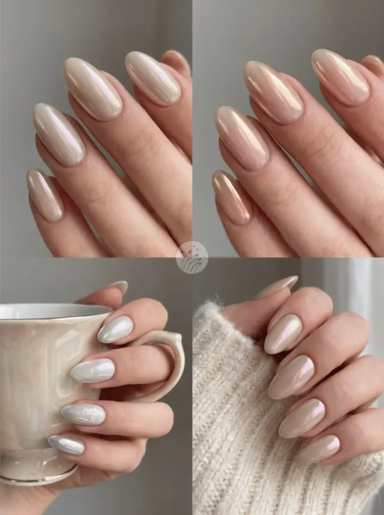 Glazed Donut Chrome Nail Shine