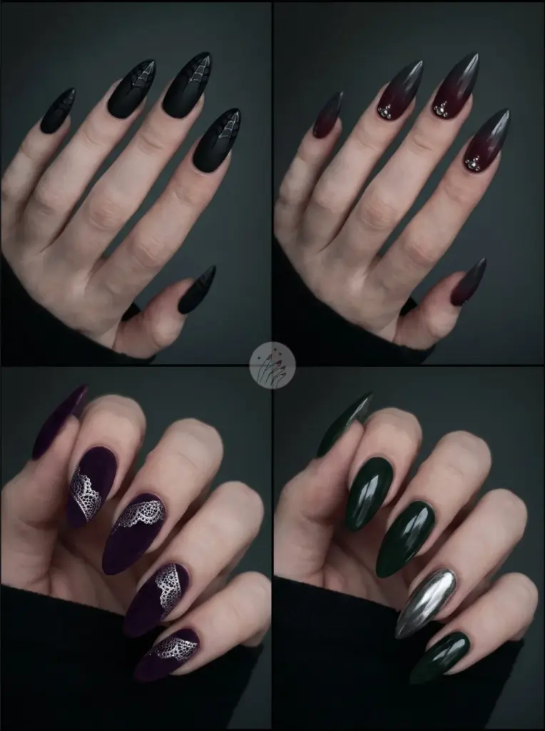 Gothic Almond Nails: Sharper Dramatic Point