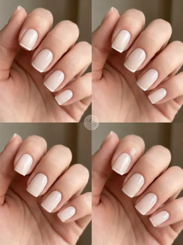 Ivory Micro French Tip Nails