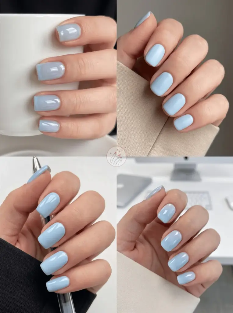 Light Blue Nails for Everyday Wear