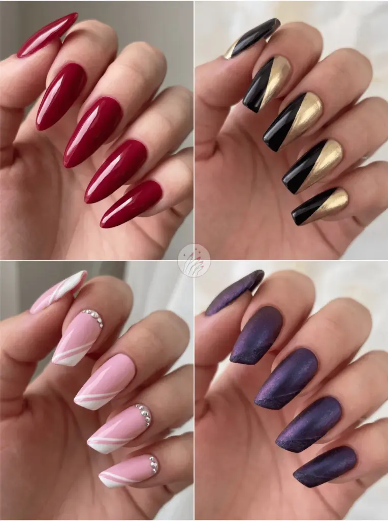 Lipstick Nails: Angled Bullet Tip Shape