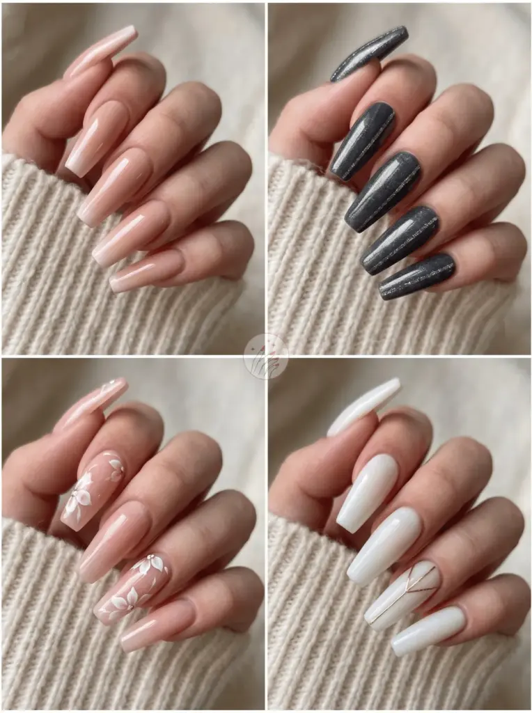 Long Ballerina Coffin Nail Shape