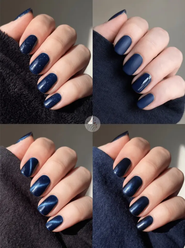 Midnight Blue Nails for Deep Drama