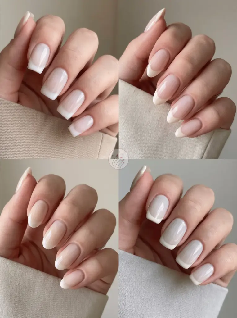 Milky White French Tip Nails