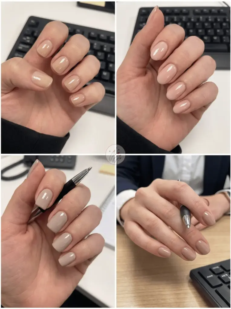 Office Friendly Nude Nail Basics