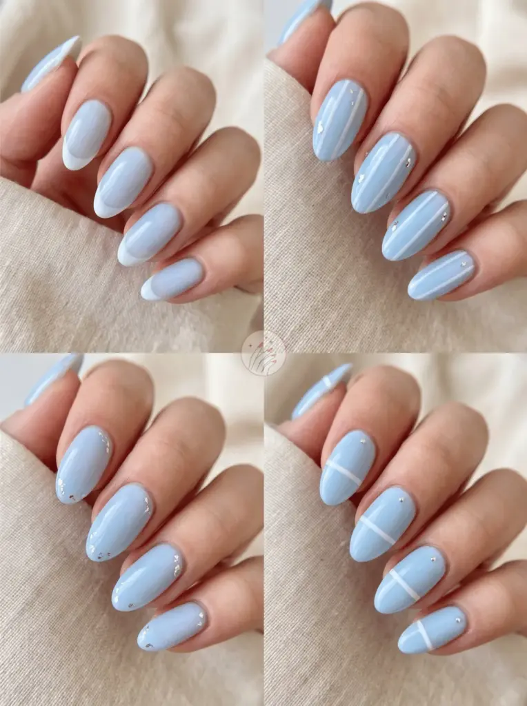 Pastel Blue Nails For Fresh Style