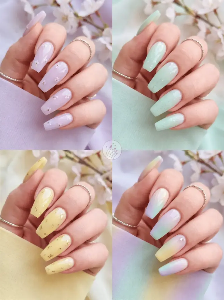 Pastel Coffin Nails For Spring