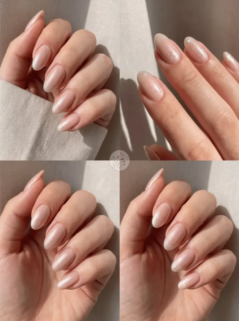 Pearl Shimmer Nude Nail Accent