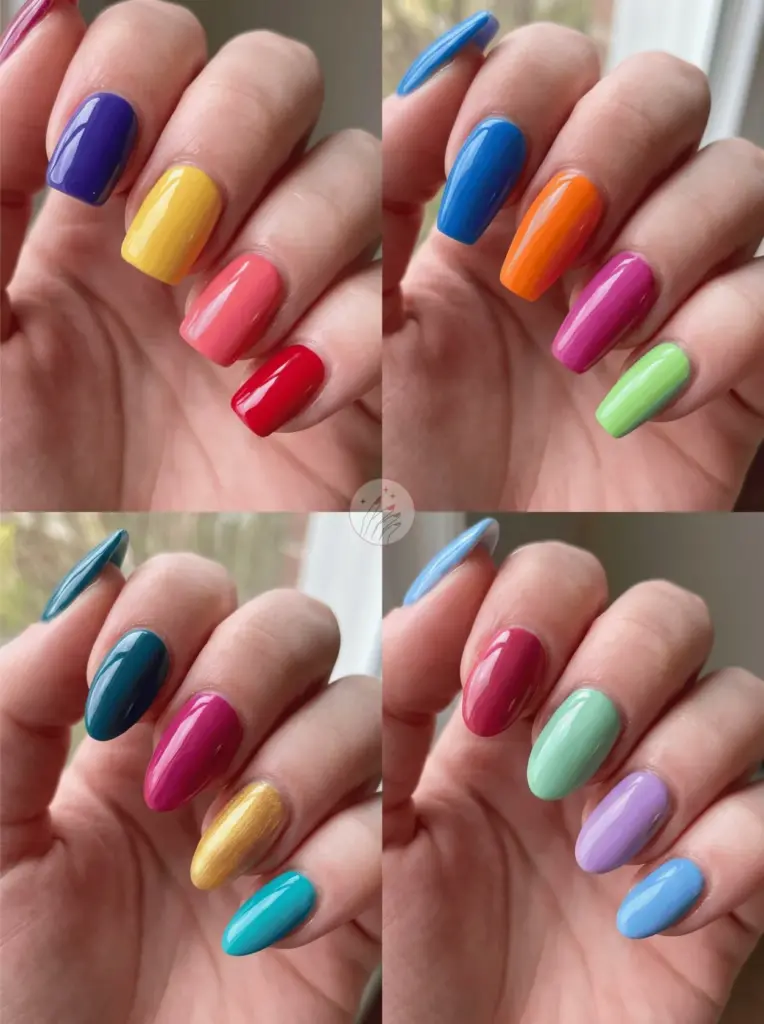 Skittle Nails Bold Colour Mix