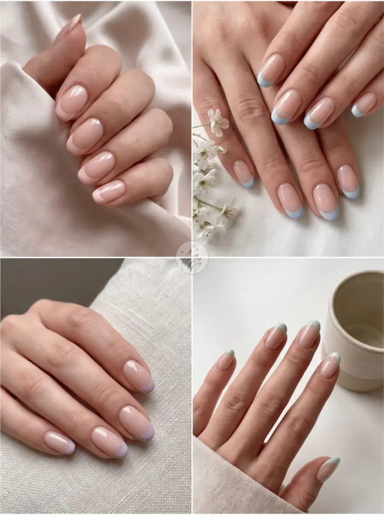 Soft Pastel French Tip Nails