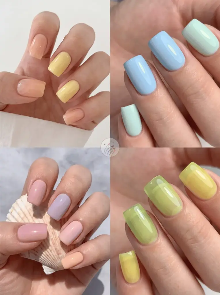 Summer Square Nails Fresh Palette