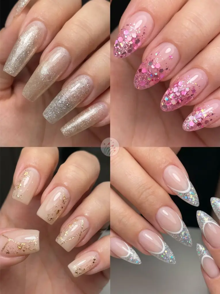 Acrylic Glitter Nails: Playful Statement Finish