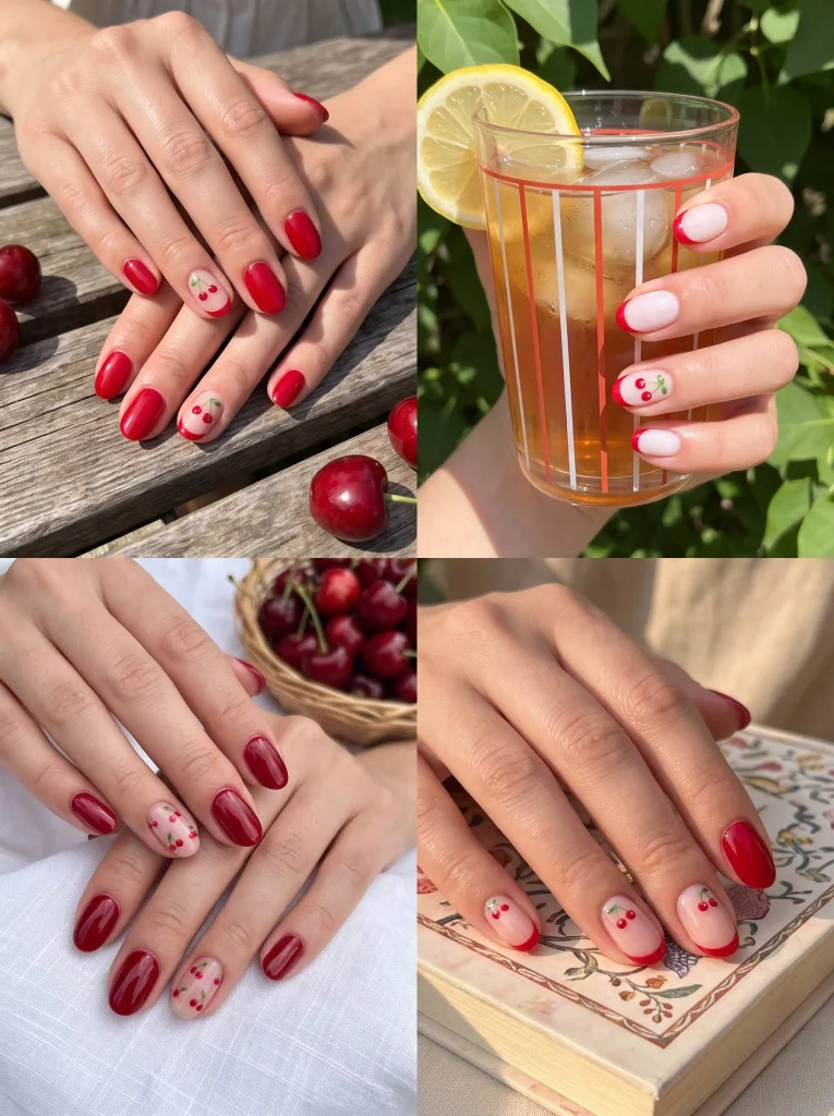 Cherry Red Summer Nails
