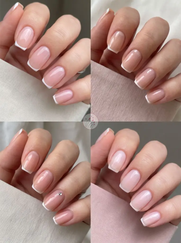 Delicate Micro French Tip Squoval Nails