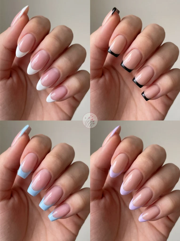 French Tip Polygel Nail Designs