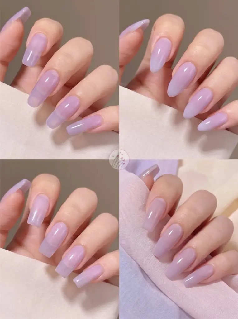 Long Gel Nails Flexible Shine