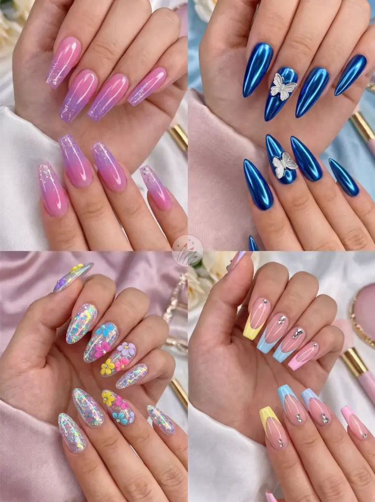 Long Nail Extensions: Bold and Playful