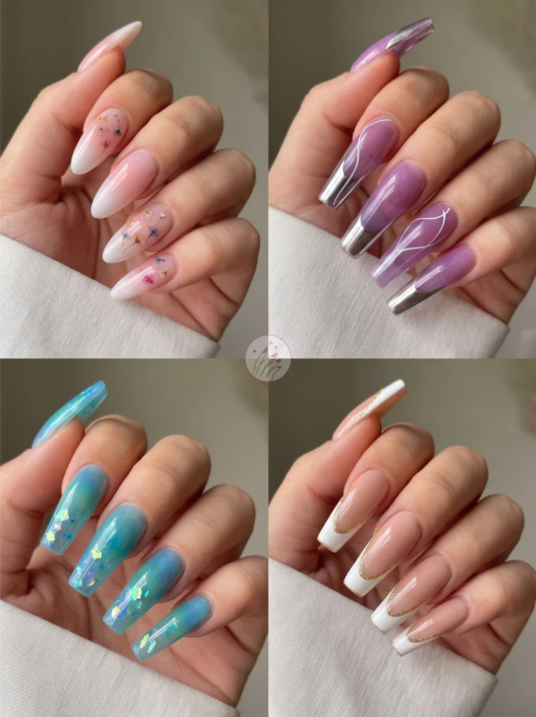 Long Polygel Nails Sculpted Looks