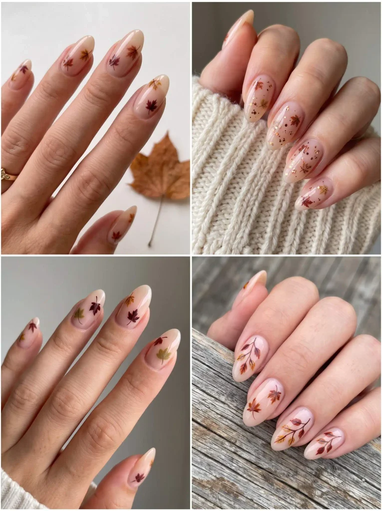 Maple Leaf Autumn Nail Art