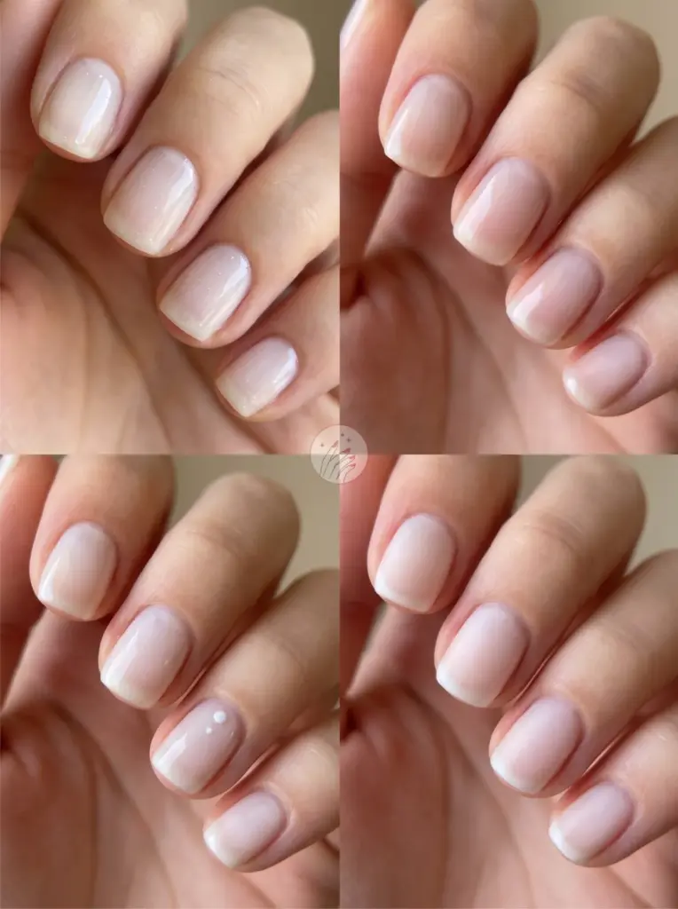 Milky Short Nails Soft Glow