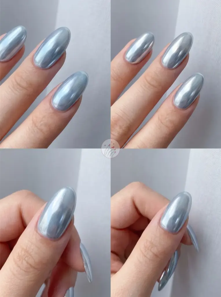 Oval Shape Acrylic Chrome Finish