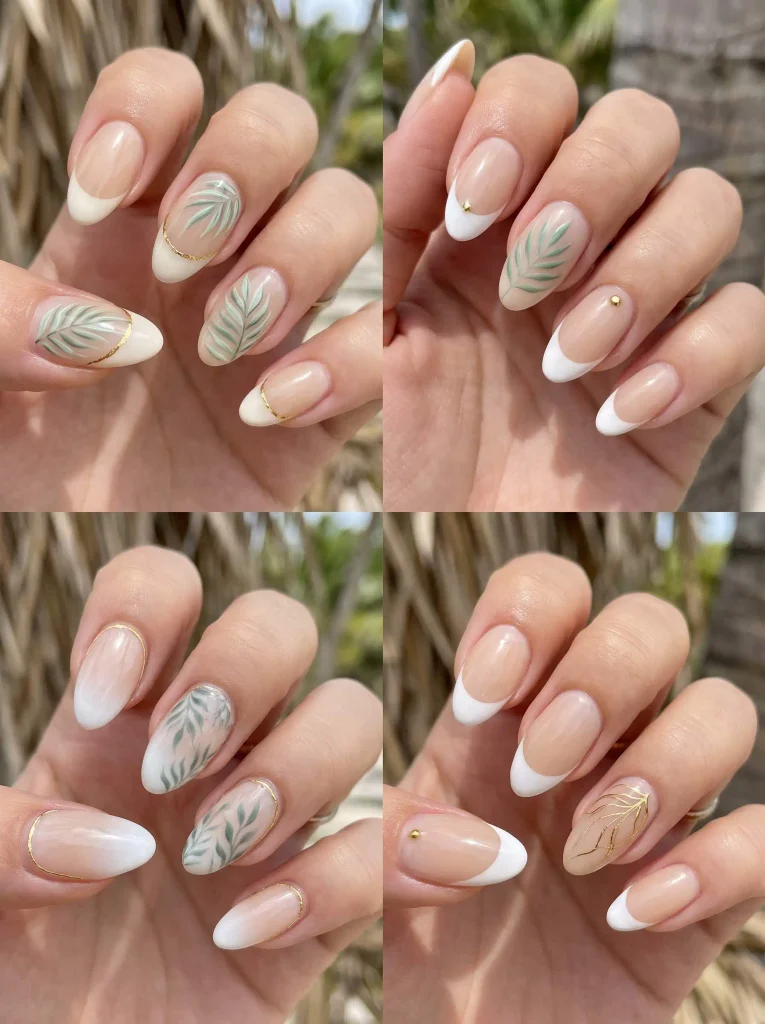 Palm Leaf Vacation Summer Nails