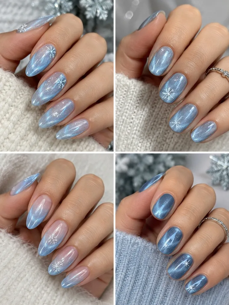 Sheer Blush Glazed Winter Nails