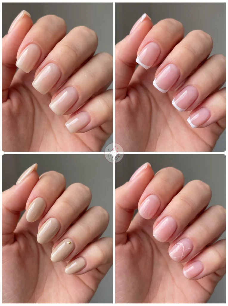 Short Polygel Nails Clean Designs