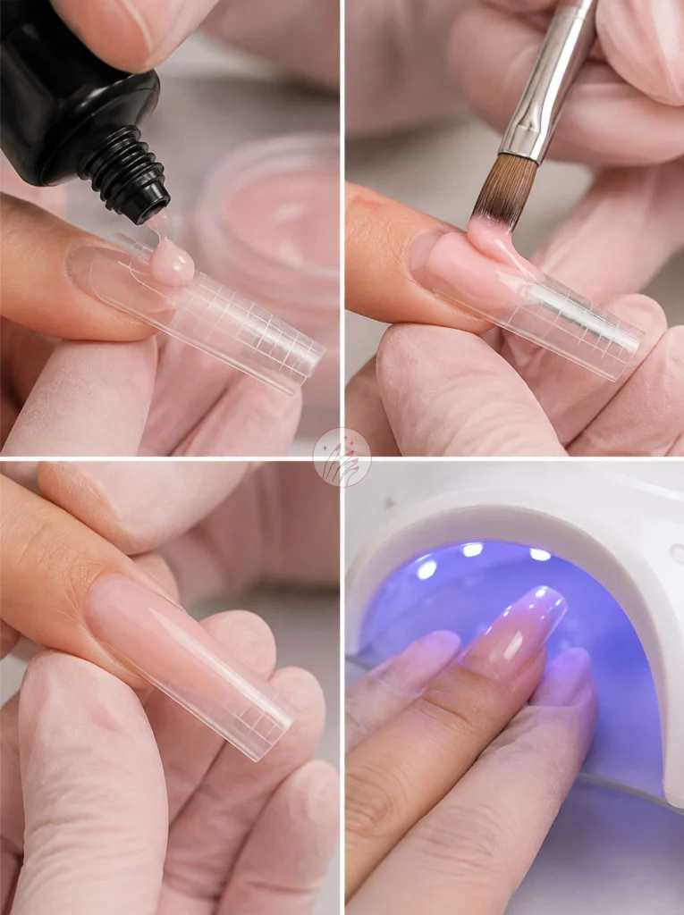 Smooth Polygel Nail Application Steps