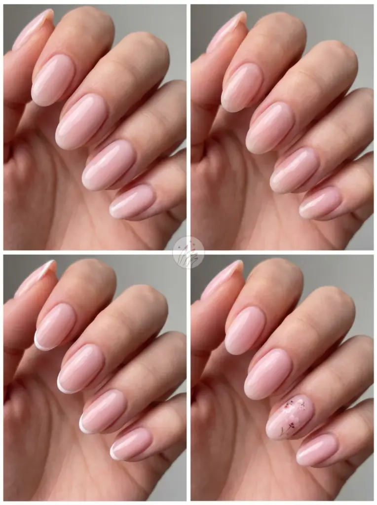 Soft Oval Nails Blush Pink
