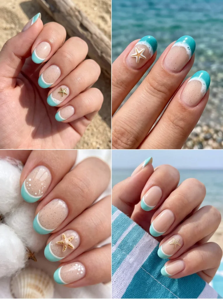 Starfish Sandy Beach Summer Nails