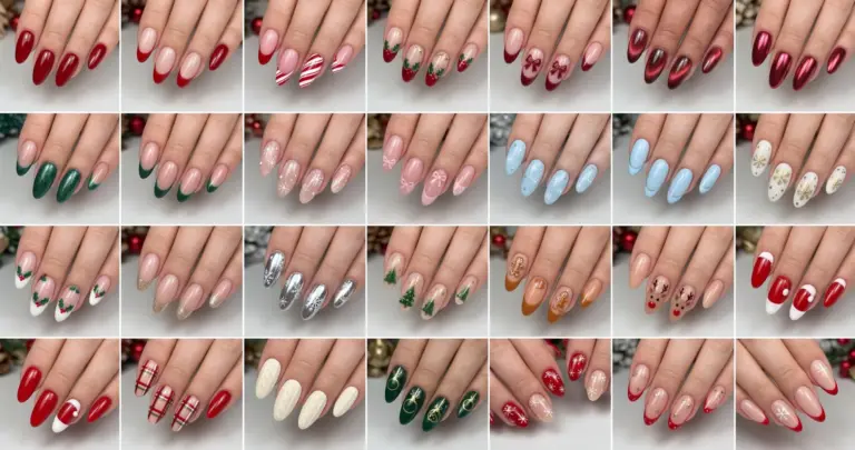 27 Christmas Gel X Nail Designs for Almond Nails