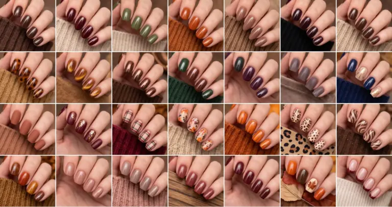 30 Short Fall Nails for Cute and Classy Autumn Manicures