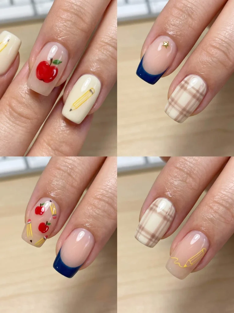 Acrylic Back to School Nail Designs