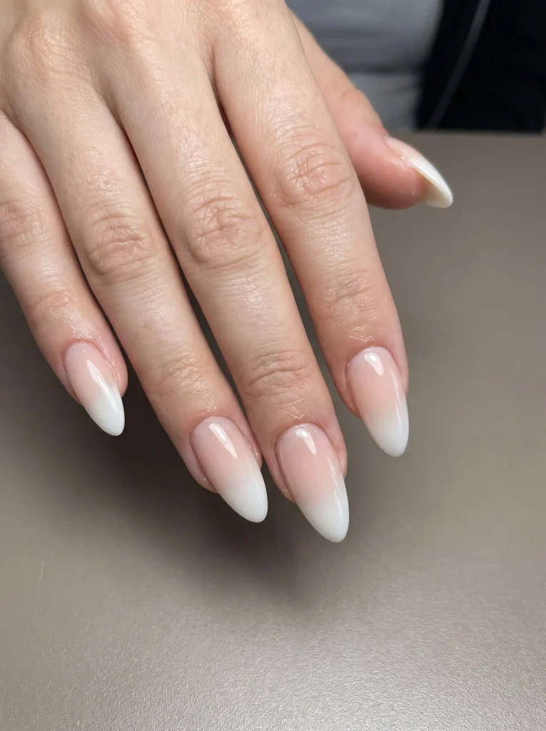 Acrylic Ombre Wedding Bridal Nail Ideas