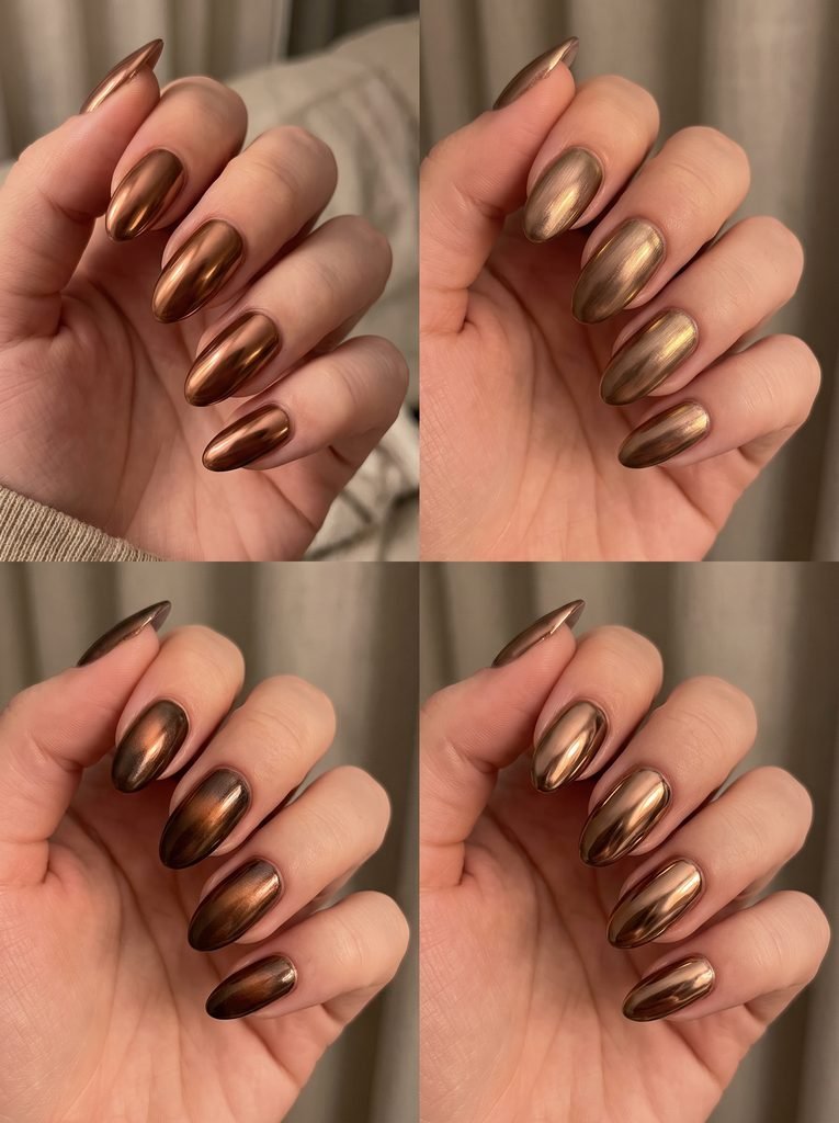 Bronze Chrome September Nail Color
