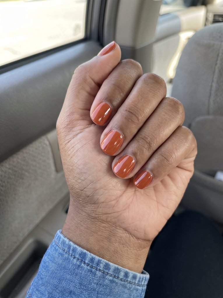 Burnt Orange Short Fall Nails