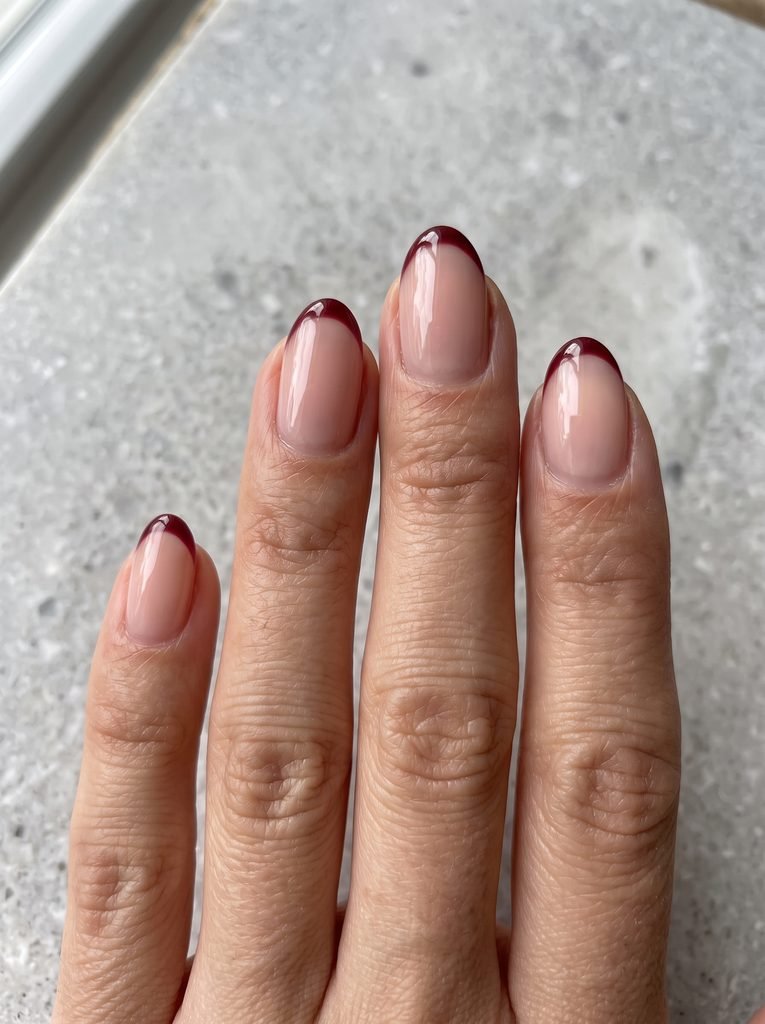 Classy Short Fall French Nails