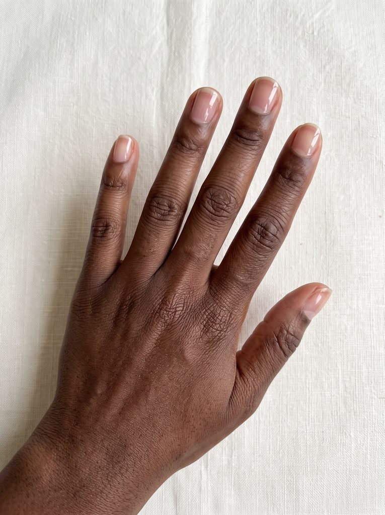 Clear Gloss Natural Short Nails