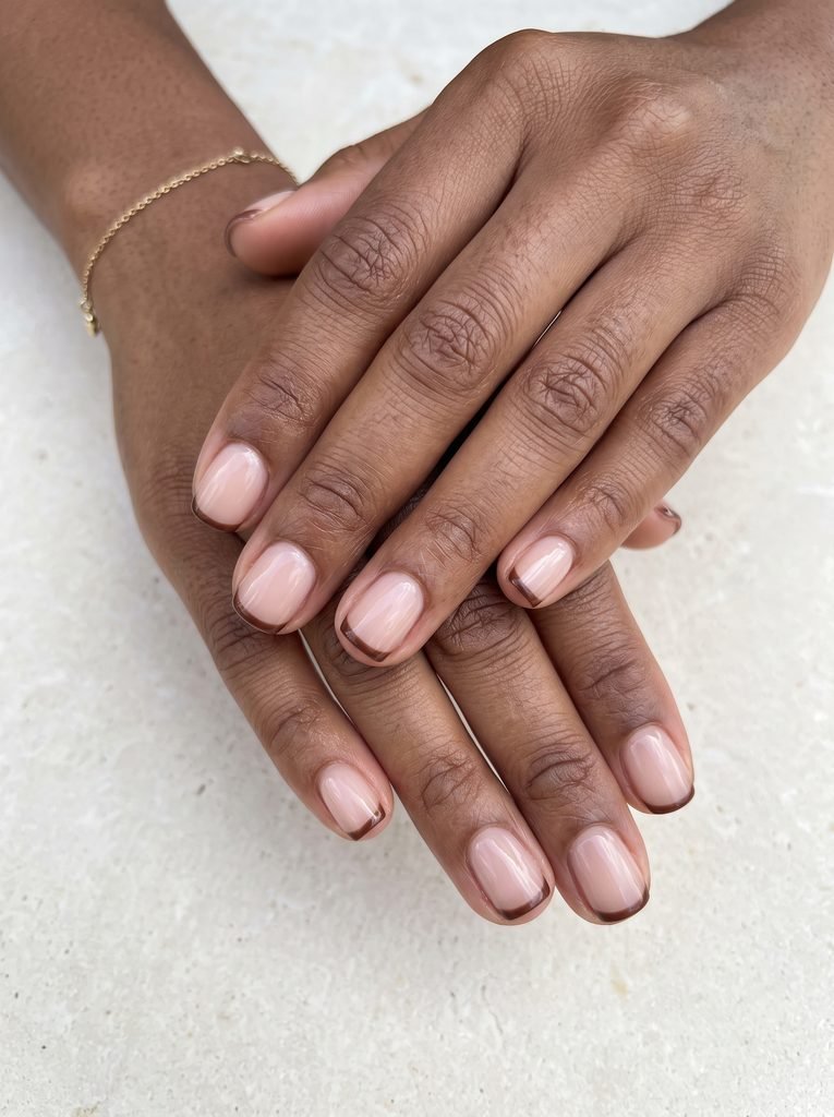 Cocoa Micro French Natural Nails