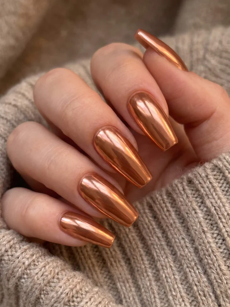 Copper chrome coffin nails