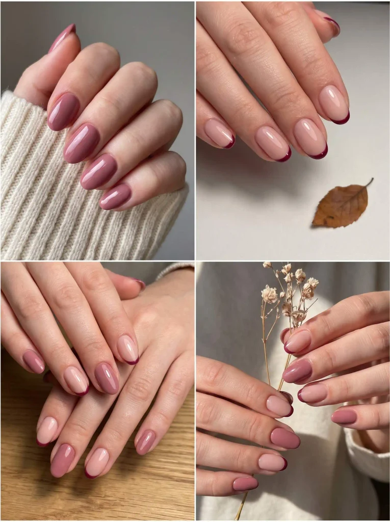 Dusty Rose Early Autumn Nails