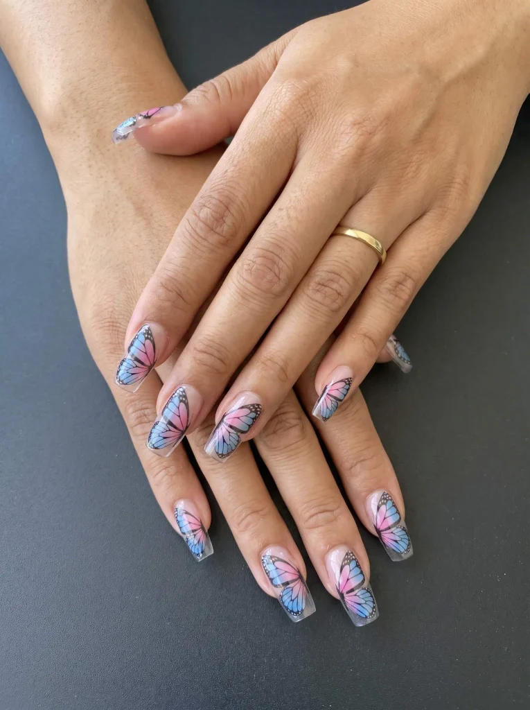 Encapsulated butterfly wing nails