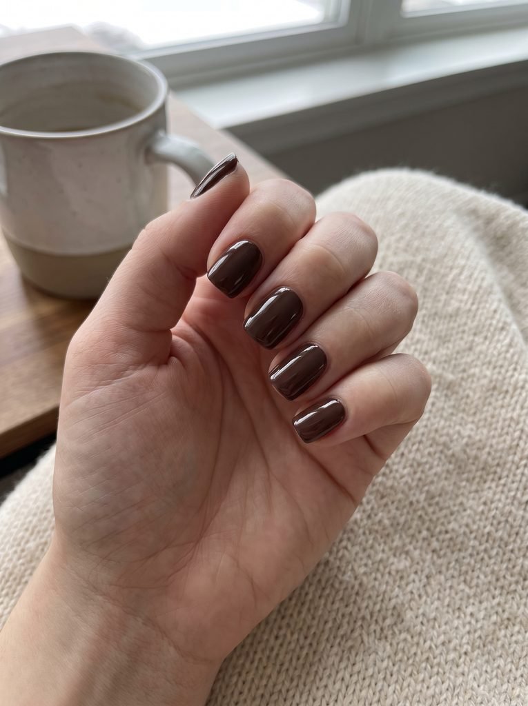 End of September Chocolate Nails
