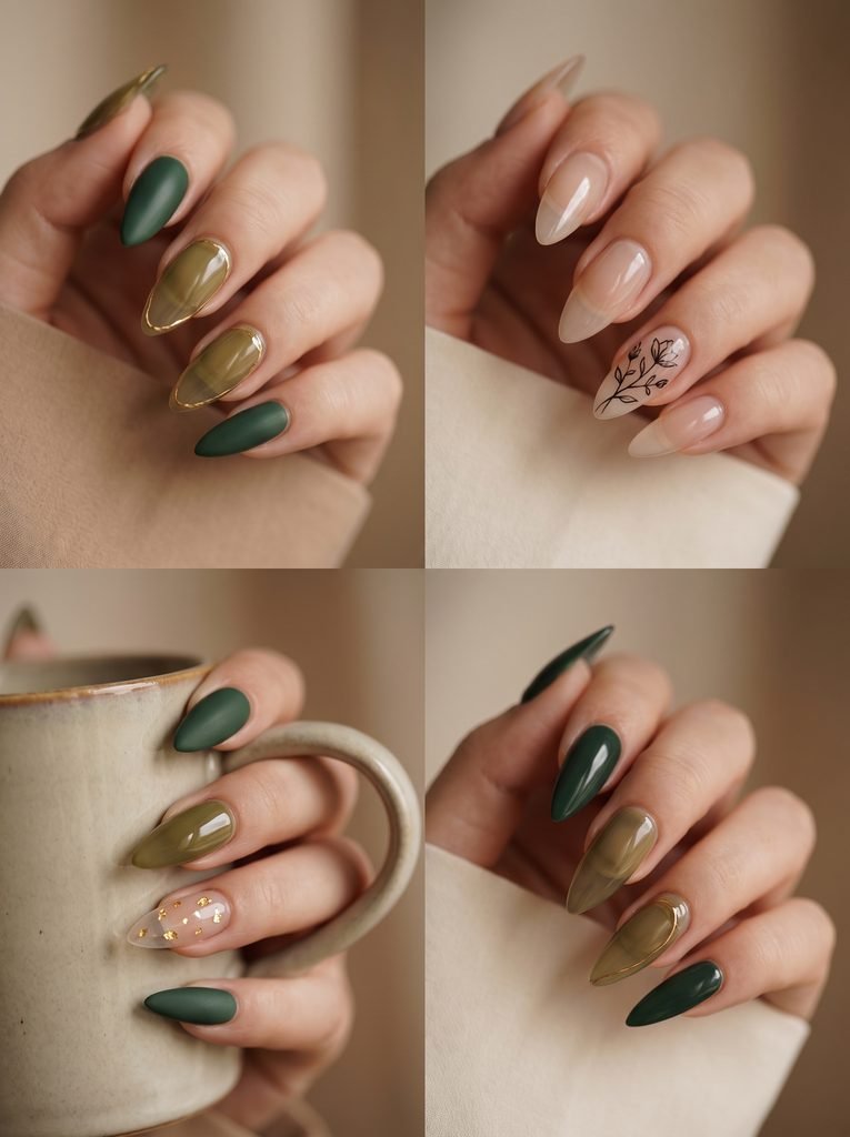 Green Stiletto Nail Ideas