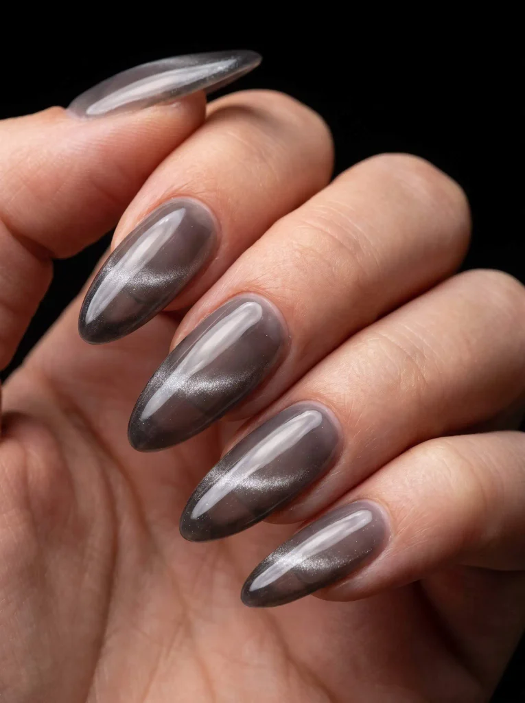 Halloween glass cat eye nails
